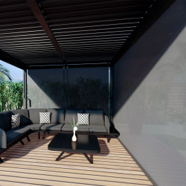 Pergola Aluminium Rectangular 30x40 with 4 Drop Sides / Grey Pergola Aluminium Rectangular 30x40 with 4 Drop Sides / Grey
