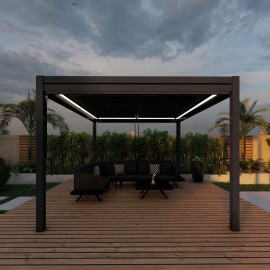 Pergola Aluminium Rectangular 30x40 with 4 Drop Sides / Grey Pergola Aluminium Rectangular 30x40 with 4 Drop Sides / Grey