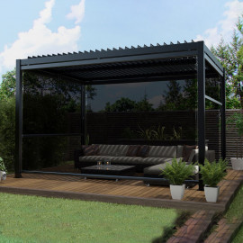 Pergola Aluminium Rectangular 30x40 with 4 Drop Sides / Grey Pergola Aluminium Rectangular 30x40 with 4 Drop Sides / Grey