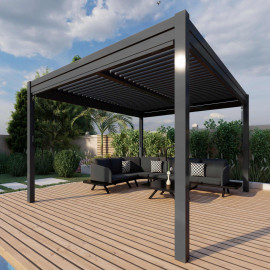Pergola Aluminium Rectangular 30x40 with 4 Drop Sides / Grey Pergola Aluminium Rectangular 30x40 with 4 Drop Sides / Grey