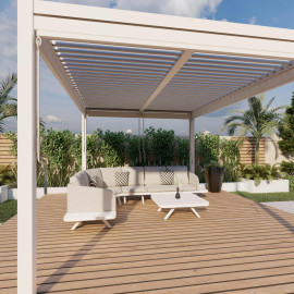 Pergola Aluminium Rectangular 30x40 with 4 Drop Sides / White Pergola Aluminium Rectangular 30x40 with 4 Drop Sides / White