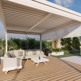 Pergola Aluminium Rectangular 30x40 with 4 Drop Sides / White Pergola Aluminium Rectangular 30x40 with 4 Drop Sides / White