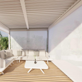 Pergola Aluminium Rectangular 30x40 with 4 Drop Sides / White Pergola Aluminium Rectangular 30x40 with 4 Drop Sides / White
