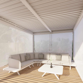 Pergola Aluminium Rectangular 30x40 with 4 Drop Sides / White Pergola Aluminium Rectangular 30x40 with 4 Drop Sides / White