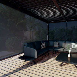 Pergola Aluminium Square 40x40 with 4 Drop Sides / Grey Pergola Aluminium Square 40x40 with 4 Drop Sides / Grey