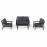 Manhattan Reclining 2 Seat Sofa Set with Coffee Table