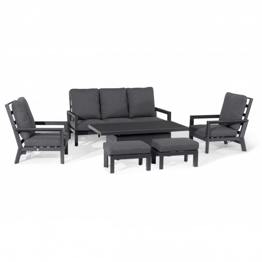Manhattan Reclining 3 Seat Sofa Set with Rising Table & Footstools Manhattan Reclining 3 Seat Sofa Set with Rising Table & Footstools