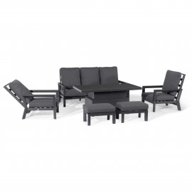 Manhattan Reclining 3 Seat Sofa Set with Rising Table & Footstools Manhattan Reclining 3 Seat Sofa Set with Rising Table & Footstools