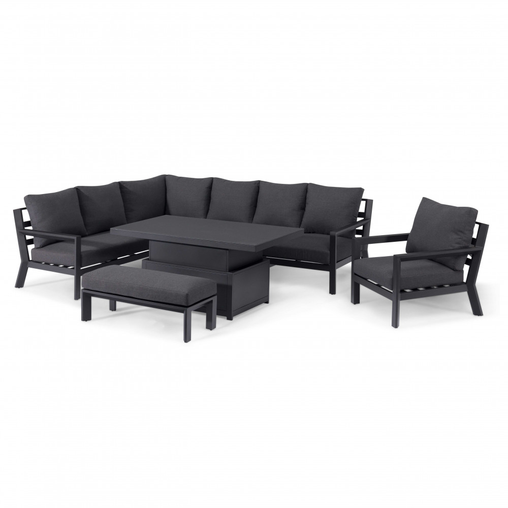 Manhattan Reclining Corner Dining Set with Rising Table and Armchair Manhattan Reclining Corner Dining Set with Rising Table and Armchair