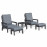 Manhattan 2 Seat Reclining Lounge Set - Grey