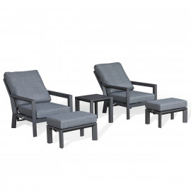 Manhattan 2 Seat Reclining Lounge Set - Grey Manhattan 2 Seat Reclining Lounge Set - Grey