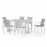New York 6 Seat Rectangular Dining Set / White
