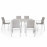 New York 6 Seat Rectangular Dining Set / White