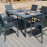New York 6 Seat Rectangular Dining Set / Grey