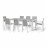 New York 8 Rectangular Dining / White