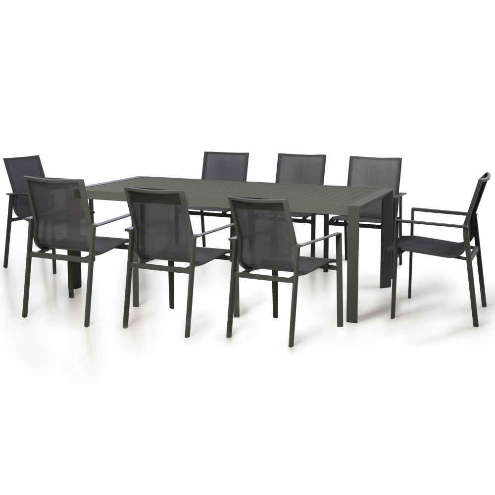 New York 8 Seat Rectangular Dining Set / Grey New York 8 Seat Rectangular Dining Set / Grey