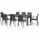 New York 8 Seat Rectangular Dining Set / Grey New York 8 Seat Rectangular Dining Set / Grey