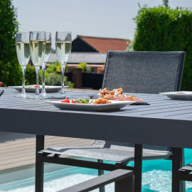 New York 8 Seat Rectangular Dining Set / Grey New York 8 Seat Rectangular Dining Set / Grey