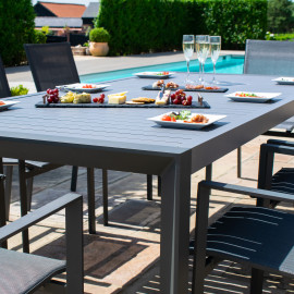 New York 8 Seat Rectangular Dining Set / Grey New York 8 Seat Rectangular Dining Set / Grey