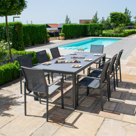 New York 8 Seat Rectangular Dining Set / Grey New York 8 Seat Rectangular Dining Set / Grey