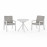 New York 3 Piece Bistro Set / White