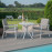 New York 3 Piece Bistro Set / White