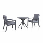 New York 3 Piece Bistro Set / Grey New York 3 Piece Bistro Set / Grey