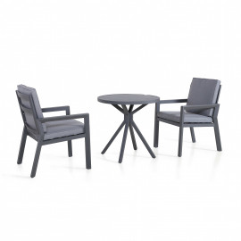 New York 3 Piece Bistro Set / Grey
