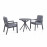 New York 3 Piece Bistro Set / Grey