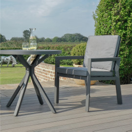 New York 3 Piece Bistro Set / Grey New York 3 Piece Bistro Set / Grey