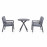 New York 3 Piece Bistro Set / Grey