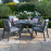 New York 4 Seat Round Dining Set / Grey
