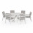 New York 6 Seat Round Dining Set / White