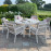 New York 6 Seat Round Dining Set / White