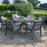 New York 6 Seat Round Dining Set / Grey