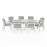 New York 8 Seat Oval Dining Set / White