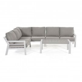 New York Corner Sofa Set / White