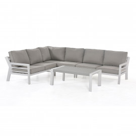 New York Corner Sofa Set / White New York Corner Sofa Set / White