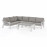 New York Corner Sofa Set / White