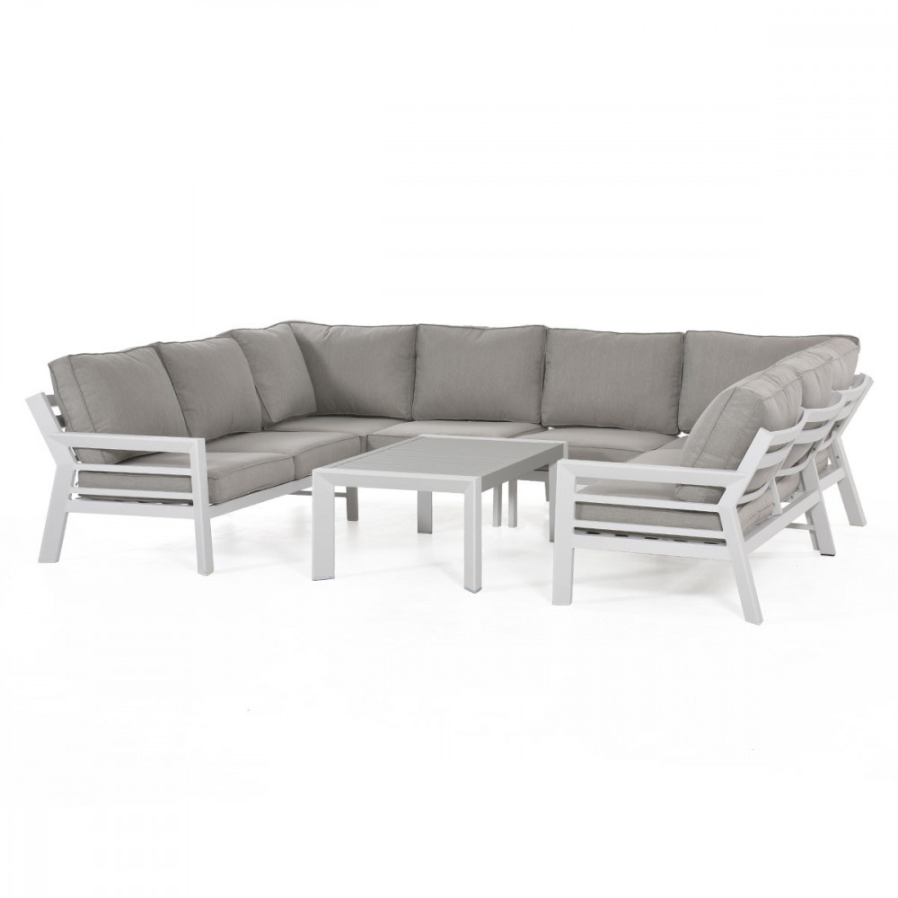 New York U-Shaped Sofa Set / White New York U-Shaped Sofa Set / White