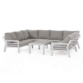 New York U-Shaped Sofa Set / White