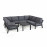 New York U-Shaped Sofa Set / Grey