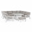 New York U-Shaped Sofa Set with Fire Pit Table / White