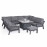 New York U-Shaped Sofa Set with Fire Pit Table / Grey