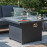 New York U-Shaped Sofa Set with Fire Pit Table / Grey