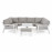 New York U-Shaped Sofa Set with Rising Table / White