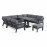 New York U-Shaped Sofa Set with Rising Table / Grey