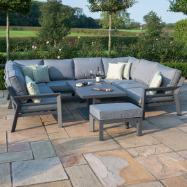 New York U-Shaped Sofa Set with Rising Table / Grey New York U-Shaped Sofa Set with Rising Table / Grey