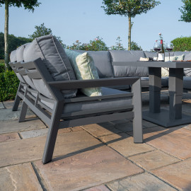 New York U-Shaped Sofa Set with Rising Table / Grey New York U-Shaped Sofa Set with Rising Table / Grey