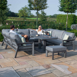 New York U-Shaped Sofa Set with Rising Table / Grey New York U-Shaped Sofa Set with Rising Table / Grey